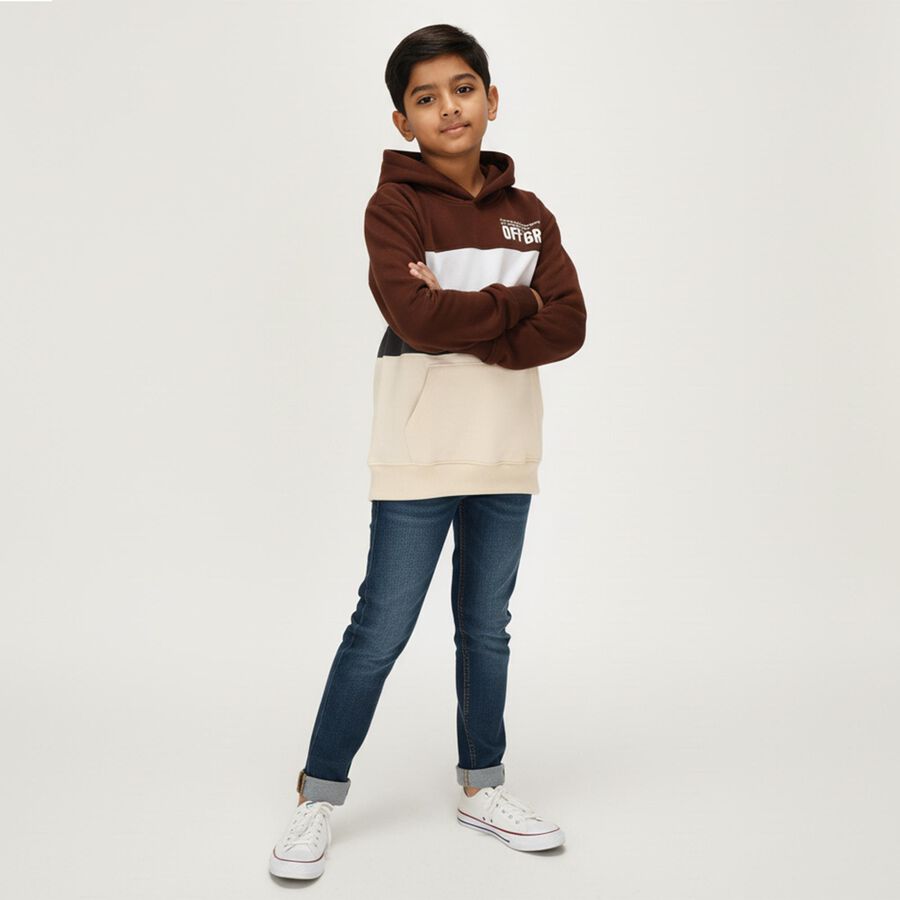 Boys' Sweatshirt, भूरा, large image number null