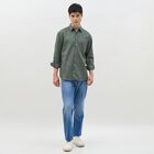 Men's Muted Olive Green Cotton Classic Casual Shirt, ओलिव, small image number null