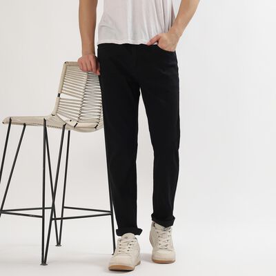 Men's Jet Black Slim Fit Jeans