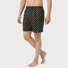 Men's Black Relaxed Fit Printed Boxers, Black, small