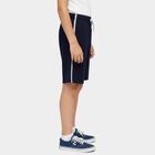 Boys Navy Blue Regular Fit Neon Zipper Detail Bermuda Shorts, नेवी ब्लू, small