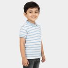 Boys Light Blue Round Neck Casual T-Shirt, हल्का नीला, small