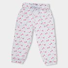 Girls' Light Powder Blue Floral Printed Jogger Pyjama, हल्का नीला, small image number null