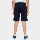 Boys Navy Blue Regular Fit Neon Zipper Detail Bermuda Shorts, नेवी ब्लू, small
