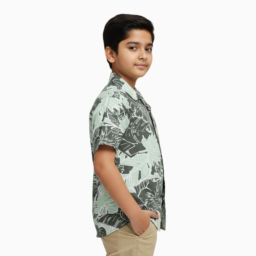Boys' Casual Shirt, हल्का हरा, large image number null