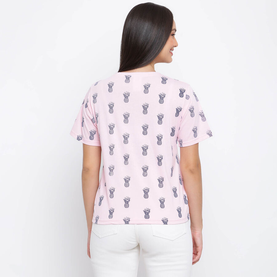Round Neck T-Shirt, Pink, large image number null