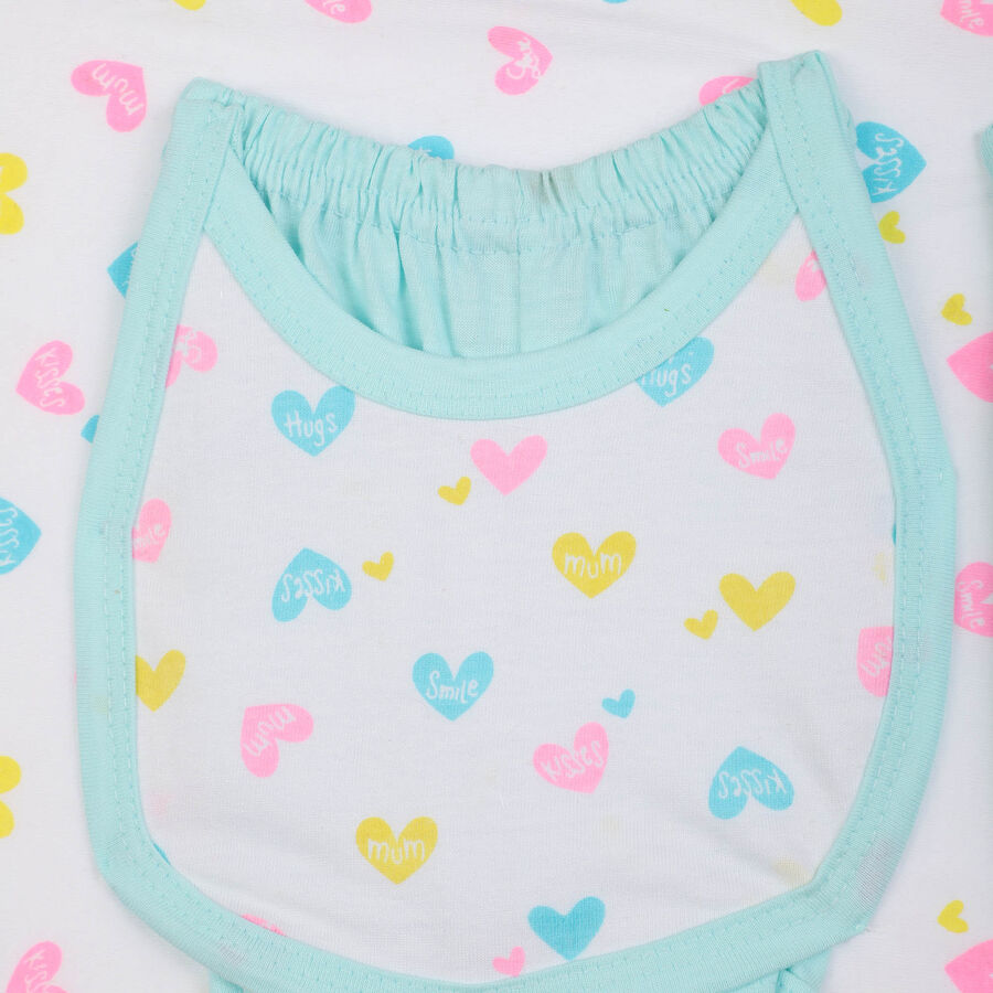 Infants Cotton Printed Baby Gift Set, Aqua, large image number null