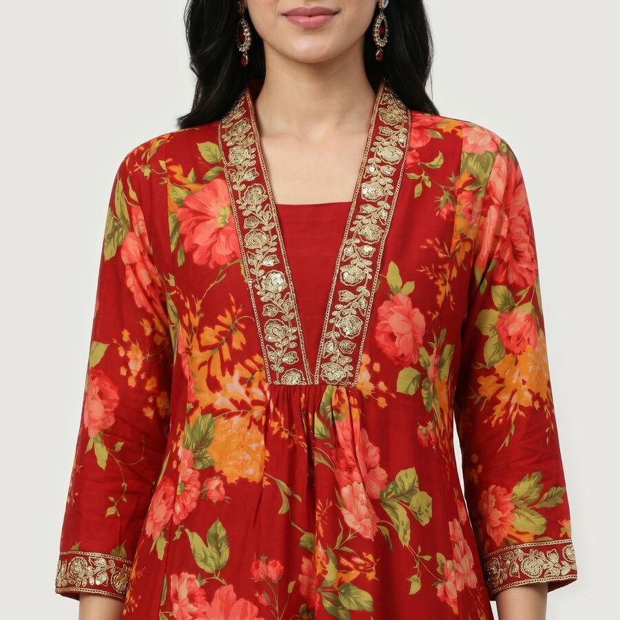 Women's Maroon Ethnic Set, Maroon, large