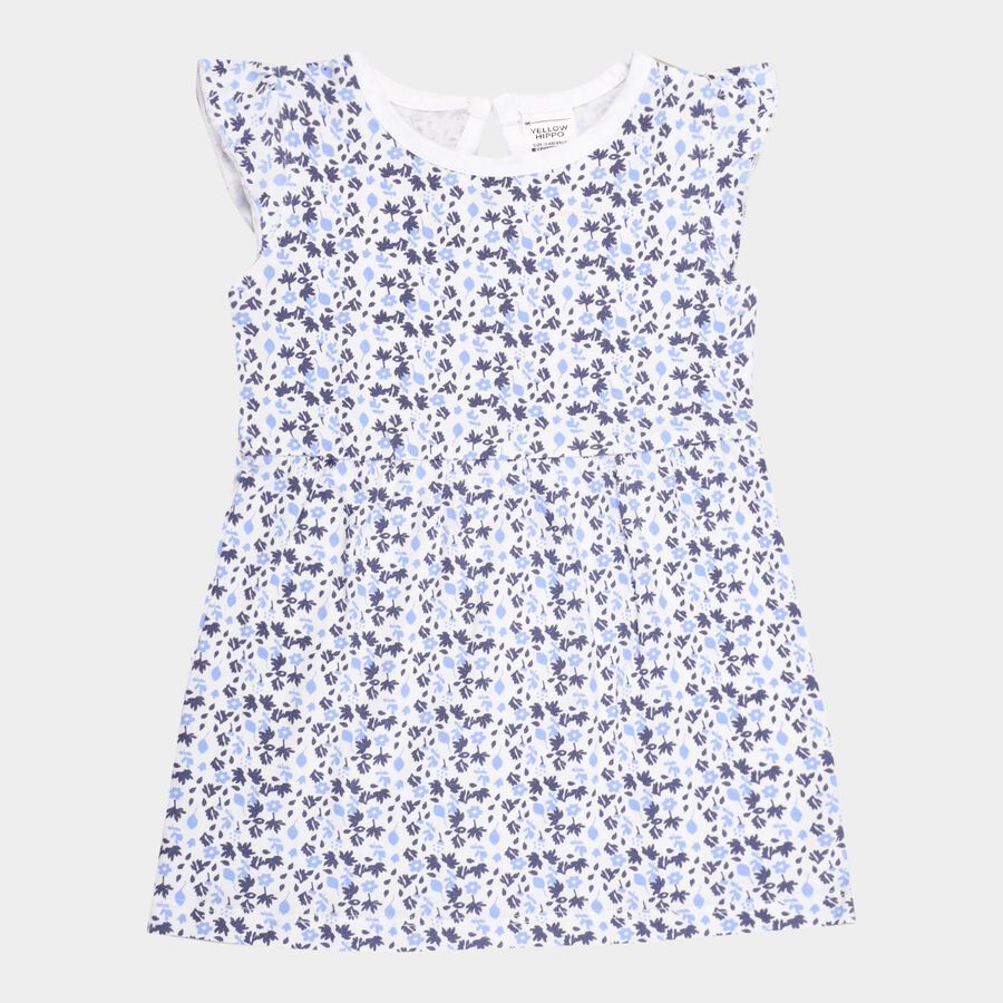 Infants Cotton Frock, Light Blue, large image number null