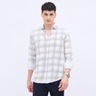 Men's Off White Cotton Classic Casual Shirt, Off White, small image number null