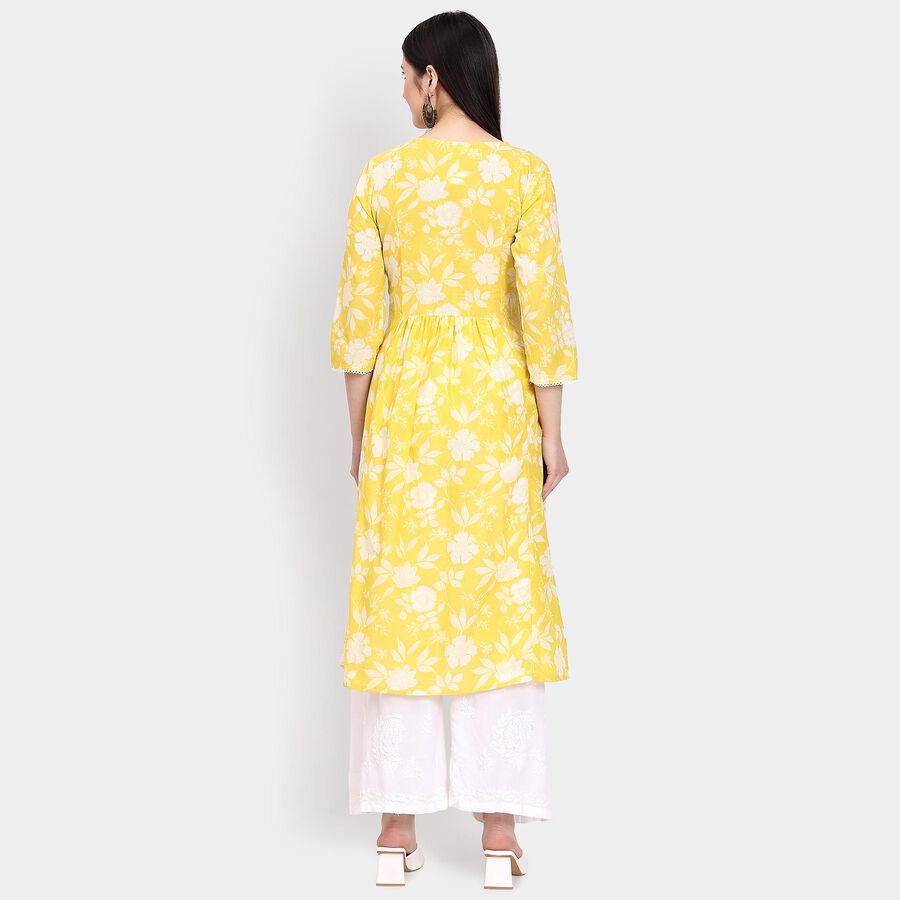 Ladies' 100% Cotton Kurta , Yellow, large image number null