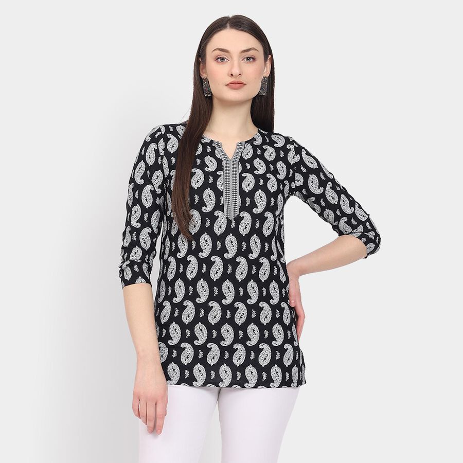 Ladies' Kurti, काला, large image number null