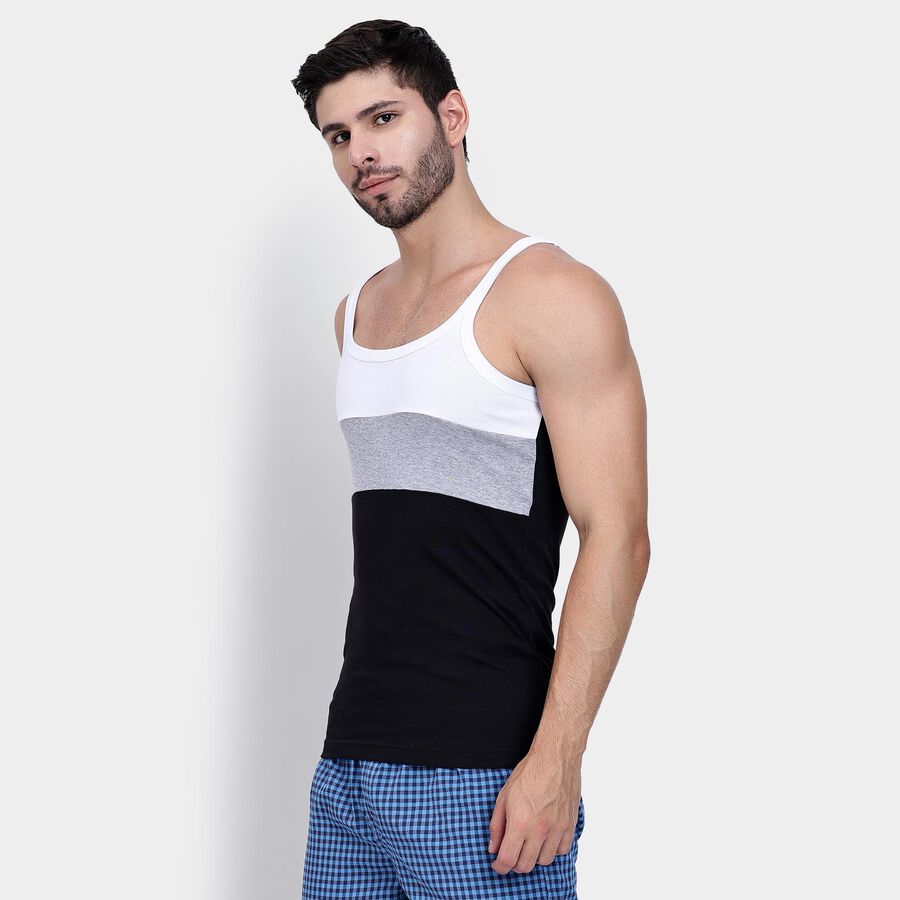 Men's 100% Cotton Gym T-Shirt , Black, large