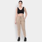 Ladies' Track Pants , Beige, small