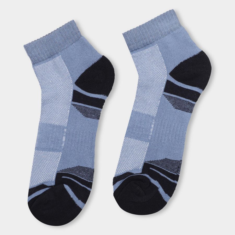 Men's Socks (Pack of 3), मिश्रित हल्का ग्रे, large
