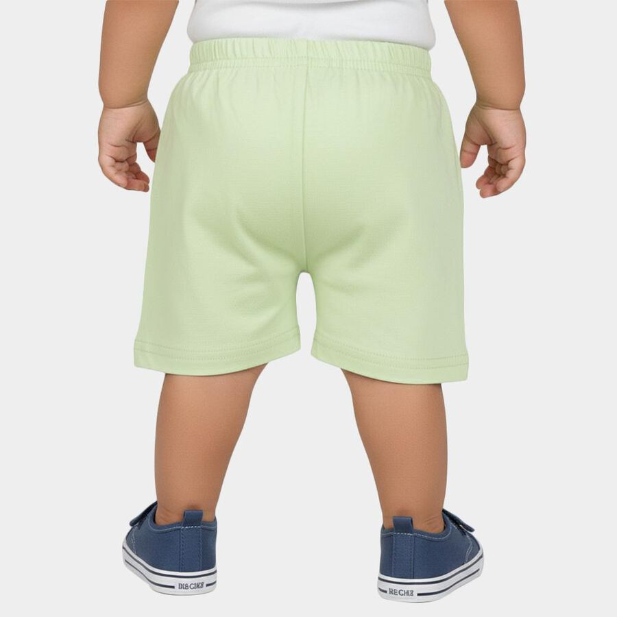 Infants' Light Green Cotton Printed Half Pant, हल्का हरा, large