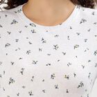 Women's Muted Sage Green Round Neck Casual T-Shirt, Melange Light Grey, small