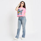 Cotton Round Neck T-Shirt, गुलाबी, small image number null