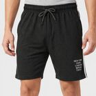 Men's Charcoal Regular Fit Athletic Bermuda Shorts, चारकोल, small