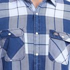 Men's 100% Cotton Casual Shirt , Dark Blue, small image number null