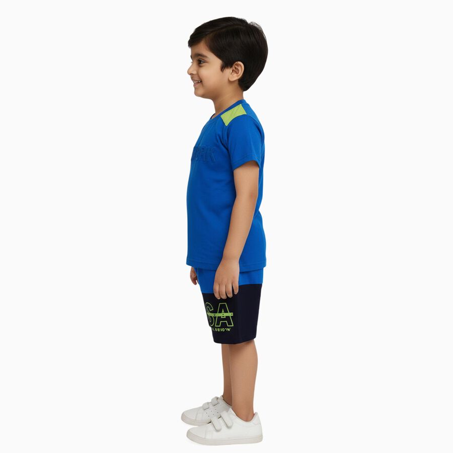 Boys' Knit Baba Suit, रॉयल ब्लू, large image number null