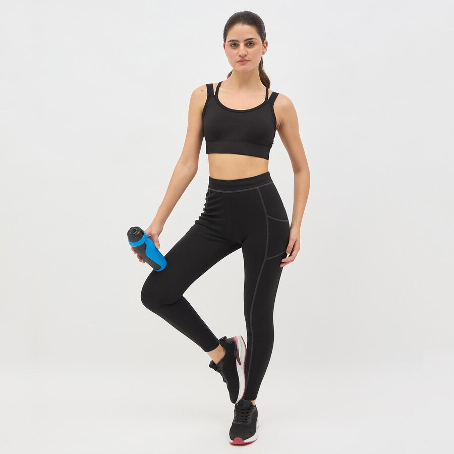 Ladies' Sports Bra, काला, large image number null
