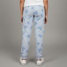 Girls' Light Blue Heart Print Elastic Waist Winter Pyjama, हल्का नीला, small image number null