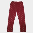 Girls' Pink Straight Fit Geometric Printed Pyjama, Pink, small