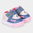 Girls' Pink Velcro Strap Sneakers, गुलाबी, small