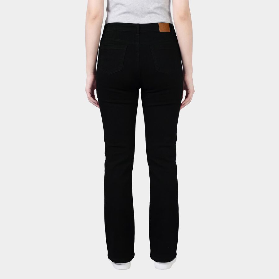 Women's Black Skinny Fit Washed Jeans, Black, large