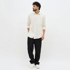 Men's Off-White Cotton Classic Collar Casual Shirt, ऑफ व्हाइट, small image number null