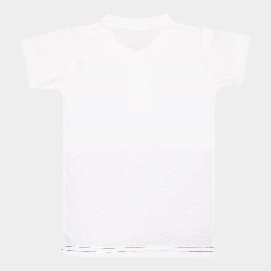 Boys Cut & Sew T-Shirt, White, large image number null
