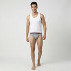 Men's Grey Cotton Regular Fit Briefs, मिश्रित हल्का ग्रे, small