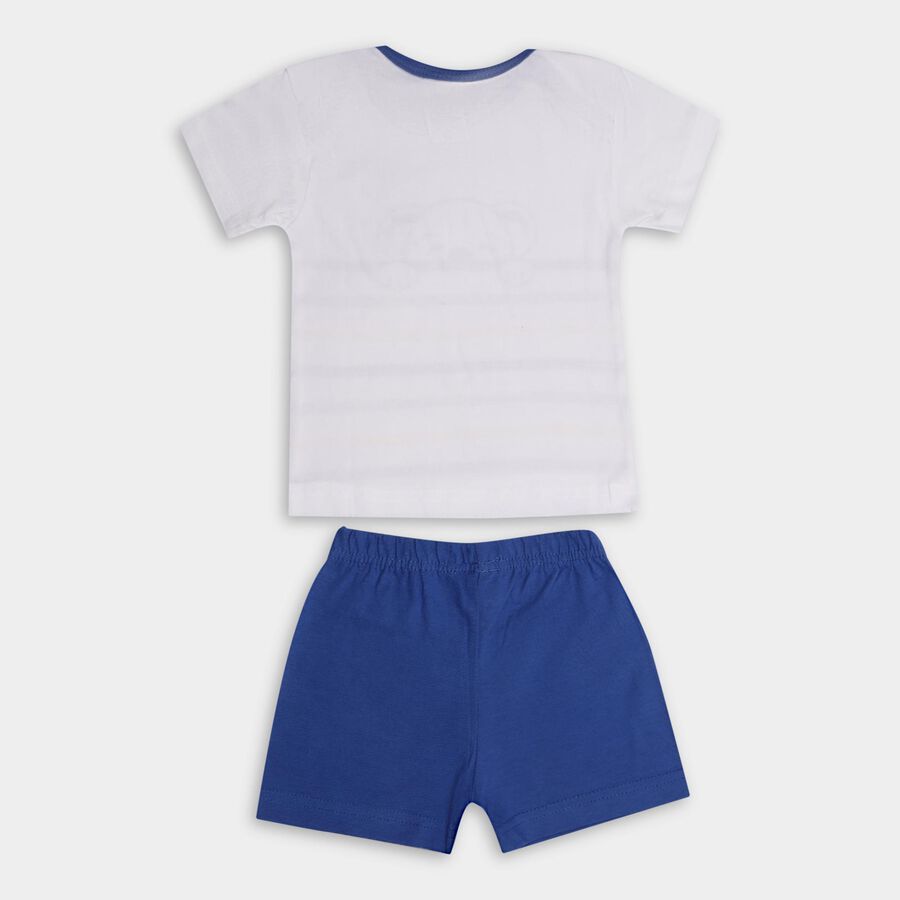 Infant Boys' 100% Cotton Baba Suit , Mid Blue, large image number null