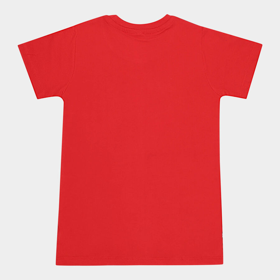 Boys Cotton T-Shirt, Red, large image number null