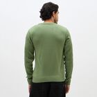 Men's Light Sage Green Crew Neck Casual Pullover, हल्का हरा, small image number null