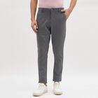 Men's Slim Fit Casual Trousers, Light Grey, small