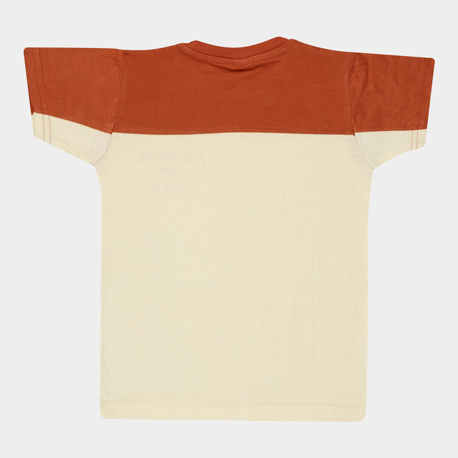 Boys Cotton T-Shirt, Brown, large image number null