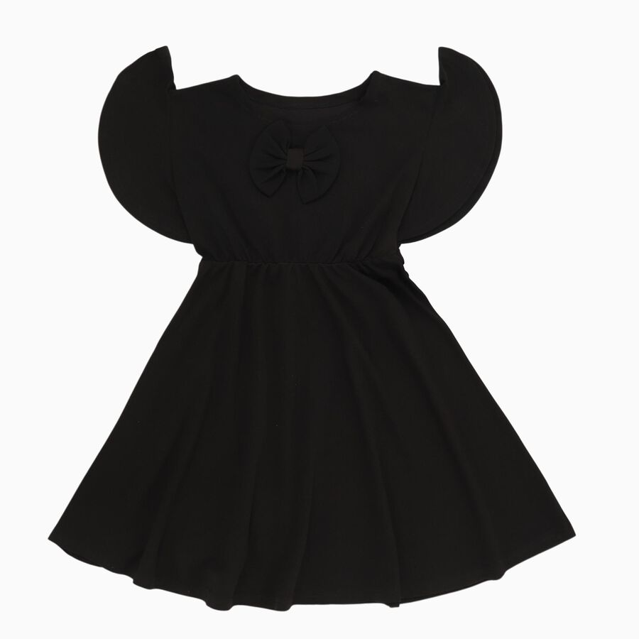 Girls' Dress, Black, large image number null