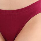 Women's Deep Burgundy Bikini Panty, Purple, small image number null