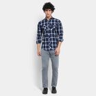 Checked Casual Shirt, Dark Blue, small image number null