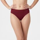 Women Wine Regular Fit Solid Panty, वाइन, small