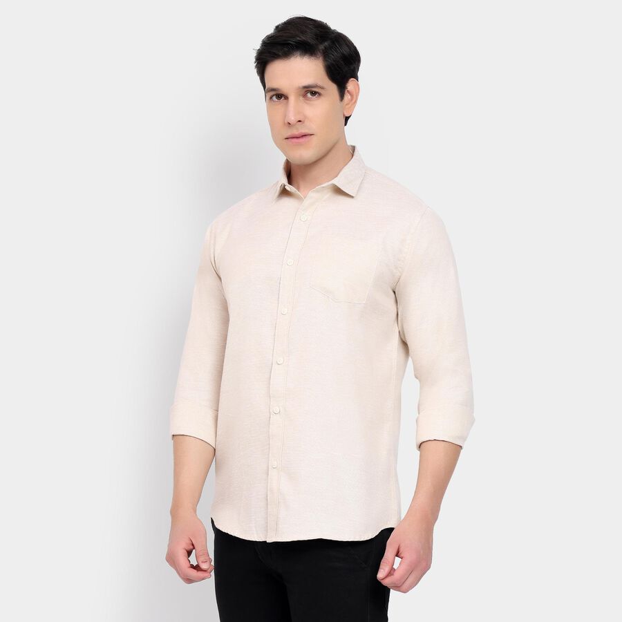 Men's Casual Shirt, Beige, large image number null