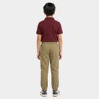 Boys' Olive Green Regular Fit Cargo Jogger Trousers, ओलिव, small