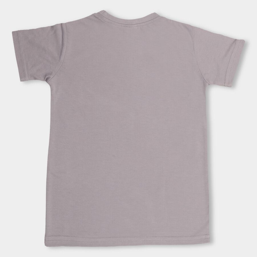 Boys' Half Sleeves T-Shirt, हल्का ग्रे, large image number null