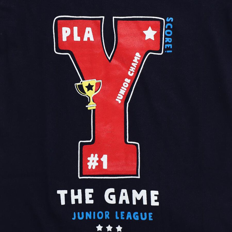 Boys' Knit Baba Suit, नेवी ब्लू, large image number null