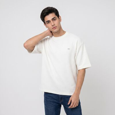 Men's White Round Neck Regular T-Shirt
