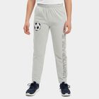 Boys Grey Regular Fit Graphic Printed Pyjama, एक्रू मिश्रित, small