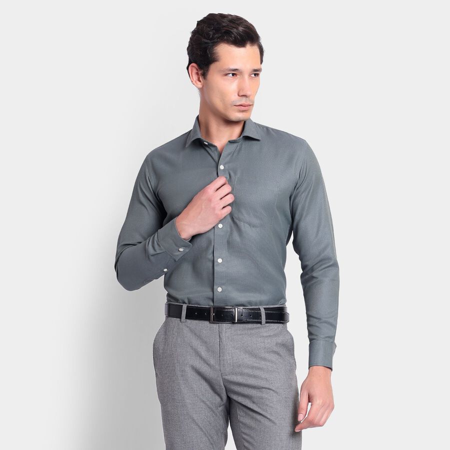 Men's Formal Shirt, Dark Green, large image number null