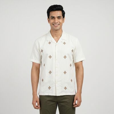 Men's White Casual Shirt